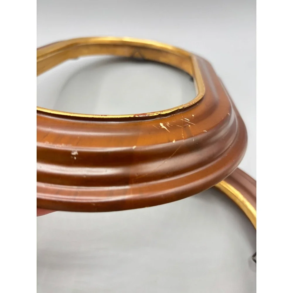 Van Hygan & Smythe CS95 Oval Wood Plate Frames Gold Trim Set of 2 Vintage